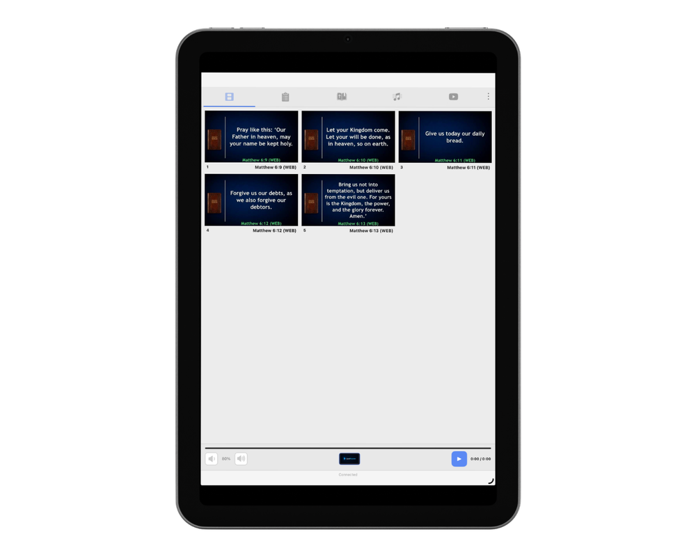 Synced slide list in LumiRemote